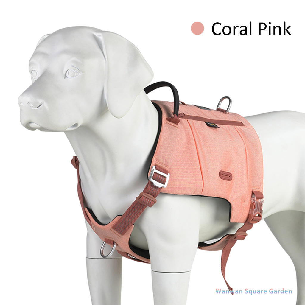 犬ハーネス中型/大型犬用Truelove簡単装着コーデュラ軽量メッシュパッドジッパー2WAYポケットバックパッカーハーネス
