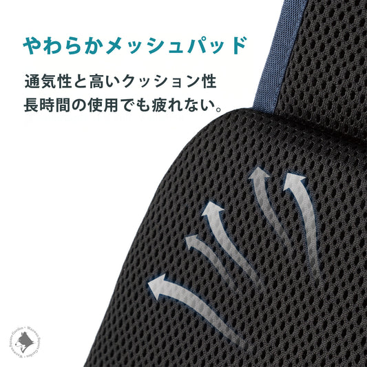 背中に当たる部分のムレを抑える工夫