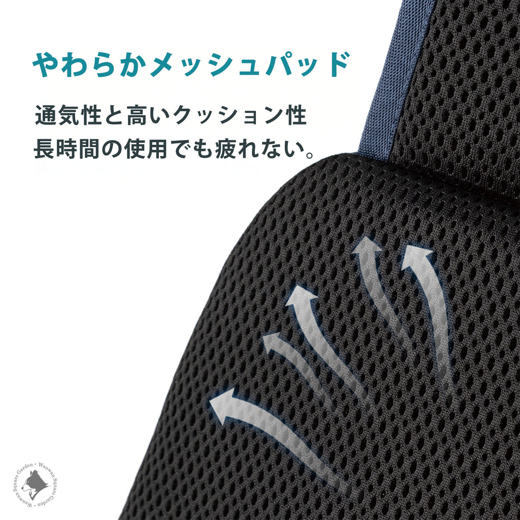 背中に当たる部分のムレを抑える工夫