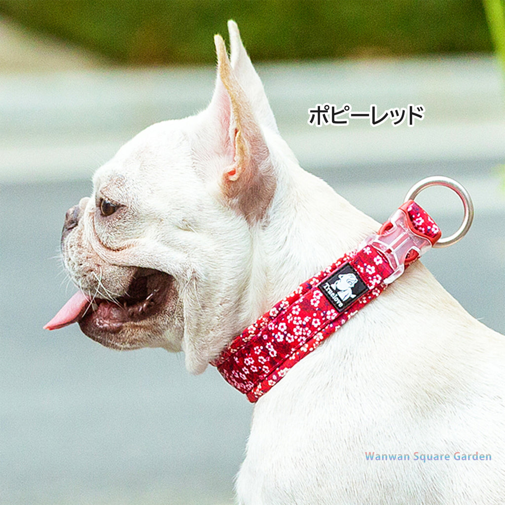 犬首輪犬用首輪軽い小型犬中型犬大型犬Trueloveブランド綿おしゃれ痛くない丈夫花柄フローラルカラー