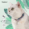 猫 首輪 かわいい 花柄 ソフト ナイロン ポリエステル 軽量 Truelove 伸びない 負担の少ない 簡単 にゃんチャーム ニャンベル 猫用首輪