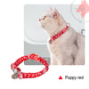 猫 首輪 かわいい 花柄 ソフト ナイロン ポリエステル 軽量 Truelove 伸びない 負担の少ない 簡単 にゃんチャーム ニャンベル 猫用首輪