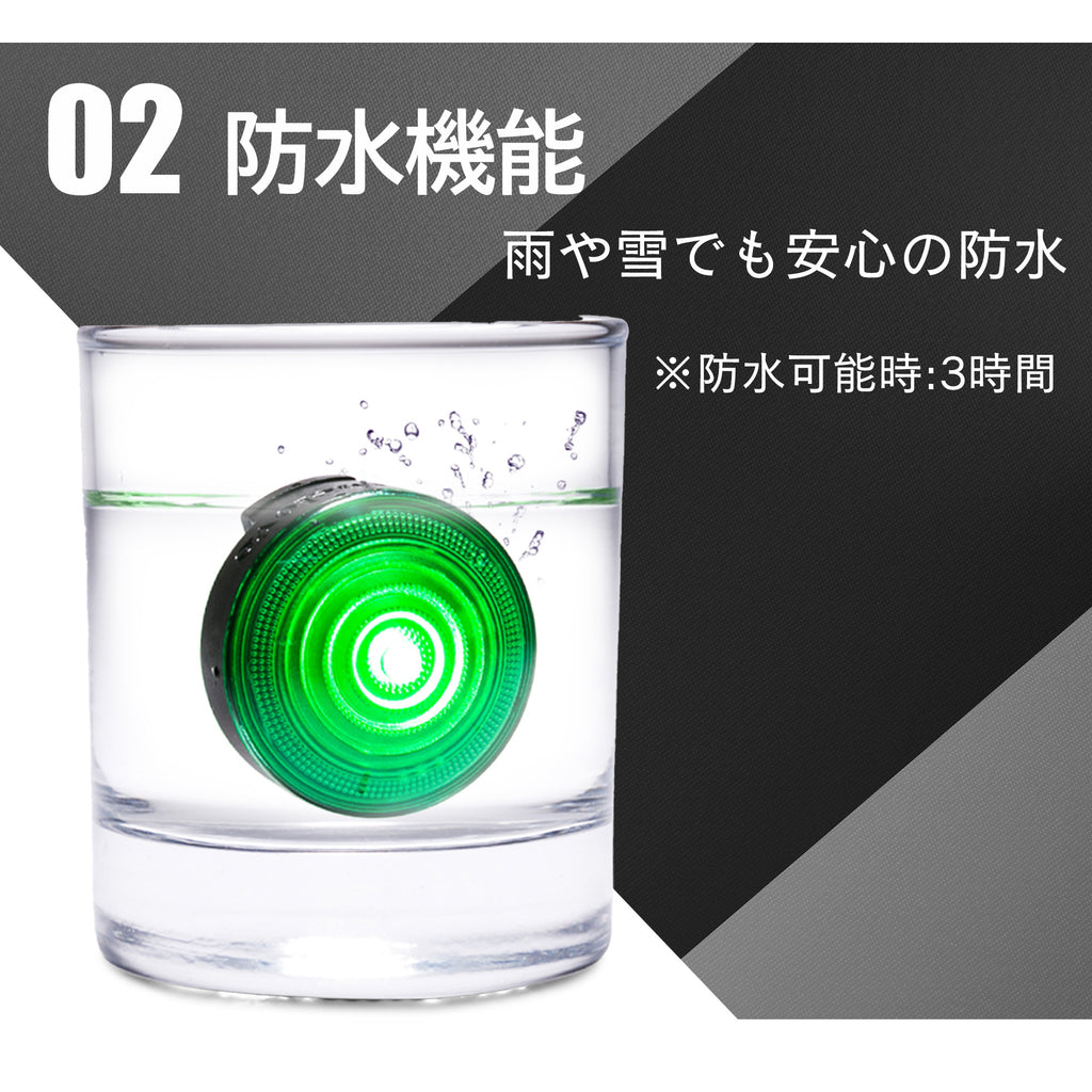 ペット用安全LEDライト防水点滅全灯Trueloveブランド単色発光夜の散歩安全安心クリップ取付セーフティーLEDライト電池式