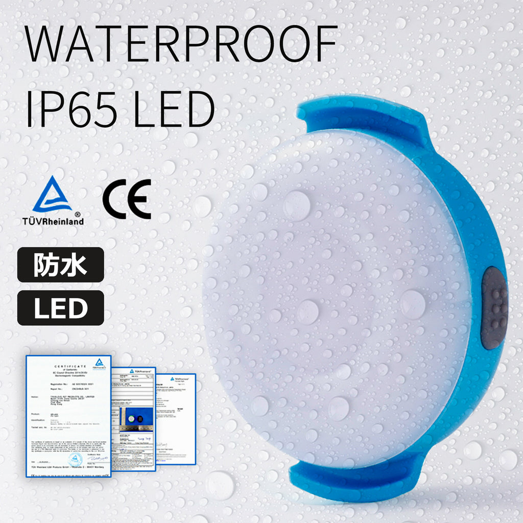 ペット用安全小型LEDライト防水点滅全灯Trueloveブランド単色発光夜の散歩安全安心ストラップ取付WATERPROOFIP65USB充電