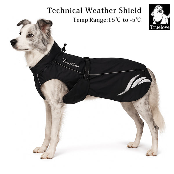 犬レインコート小型犬中型犬大型犬防寒ラブラドールトイプードルドッグウェア犬服冬秋Trueloveブランド防水防風断熱素材メッシュ裏地簡単着脱バックル調節反射おしゃれ着せやすい快適軽量夜間散歩ウェザーシールドコートTLG2471