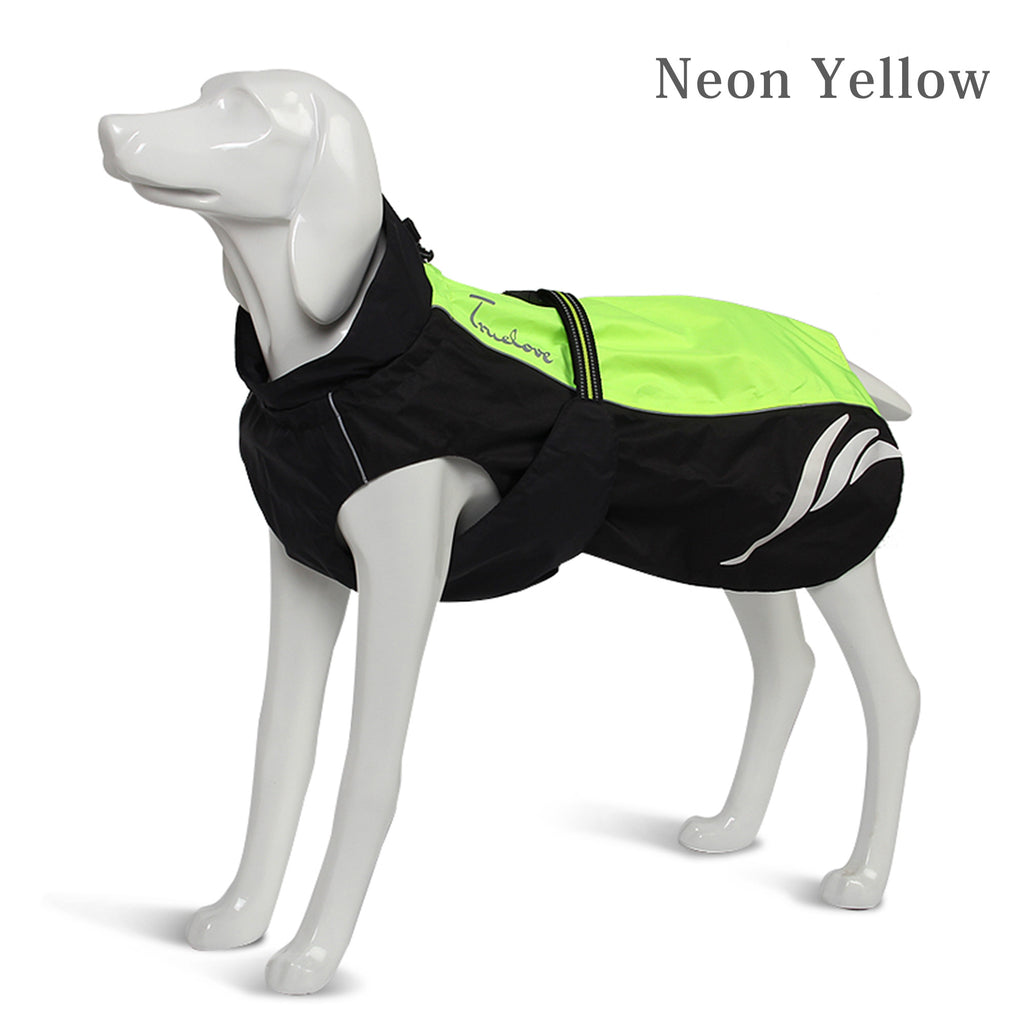 犬レインコート小型犬中型犬大型犬防寒ラブラドールトイプードルドッグウェア犬服冬秋Trueloveブランド防水防風断熱素材メッシュ裏地簡単着脱バックル調節反射おしゃれ着せやすい快適軽量夜間散歩ウェザーシールドコートTLG2471