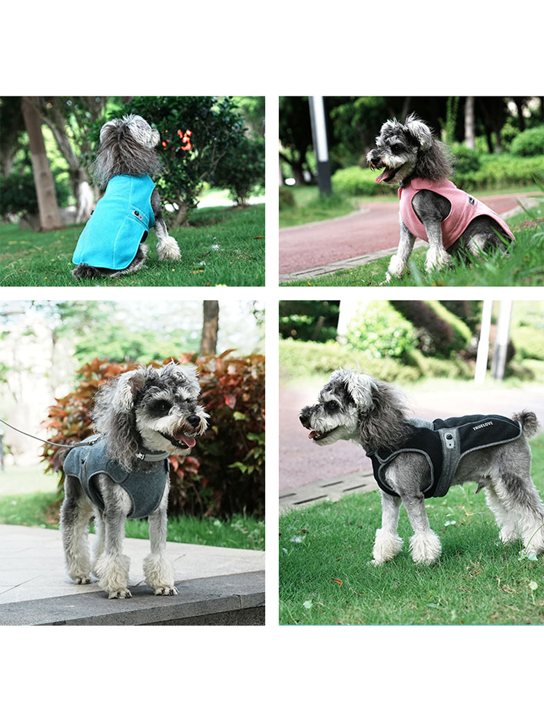 犬服ドッグウェア裏起毛ベストコートあったか抗菌フリース清潔Trueloveブランドアウトドア犬の服秋冬可愛いペット用品犬散歩ドッグ便利犬用小型犬大型犬お散歩お出かけペットグッズ簡単着脱両面起毛ポーラーフリースライトコート