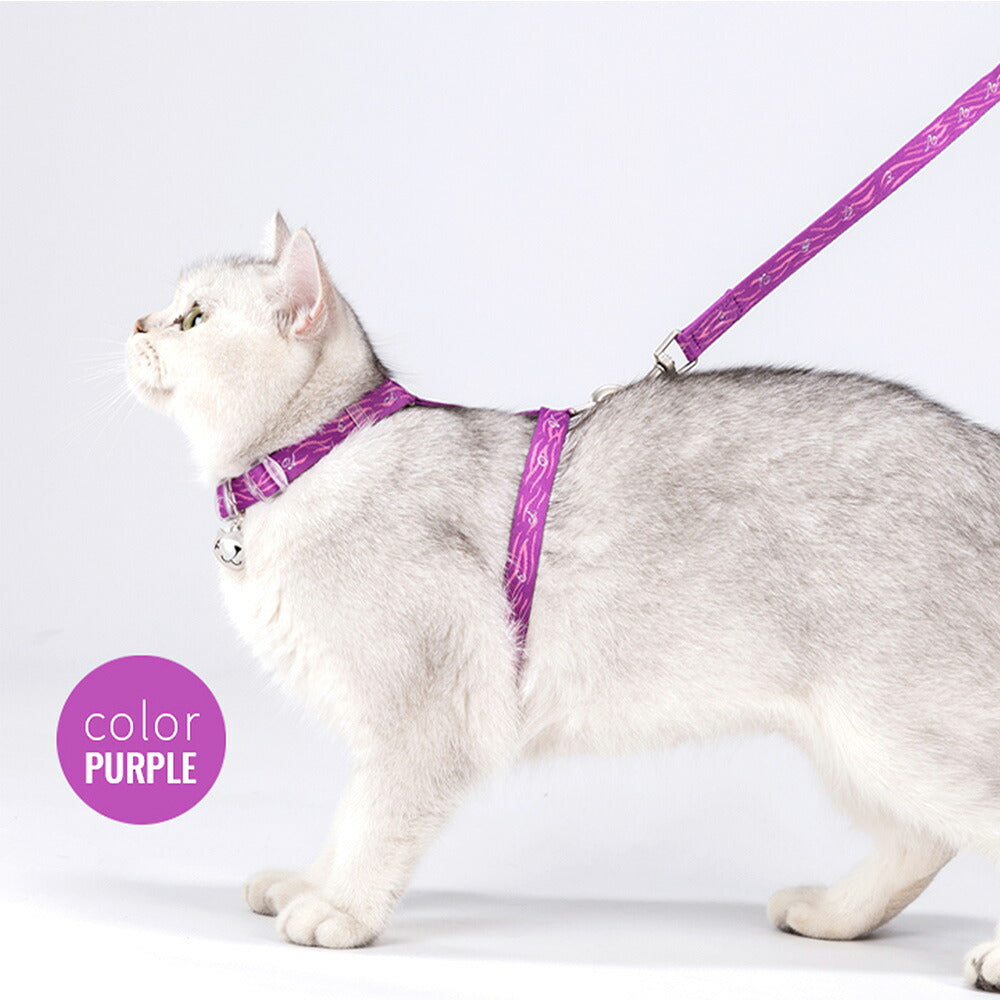 猫ハーネスソフトホールド軽量負担の少ない簡単にゃんチャームニャンベル超小型犬にも