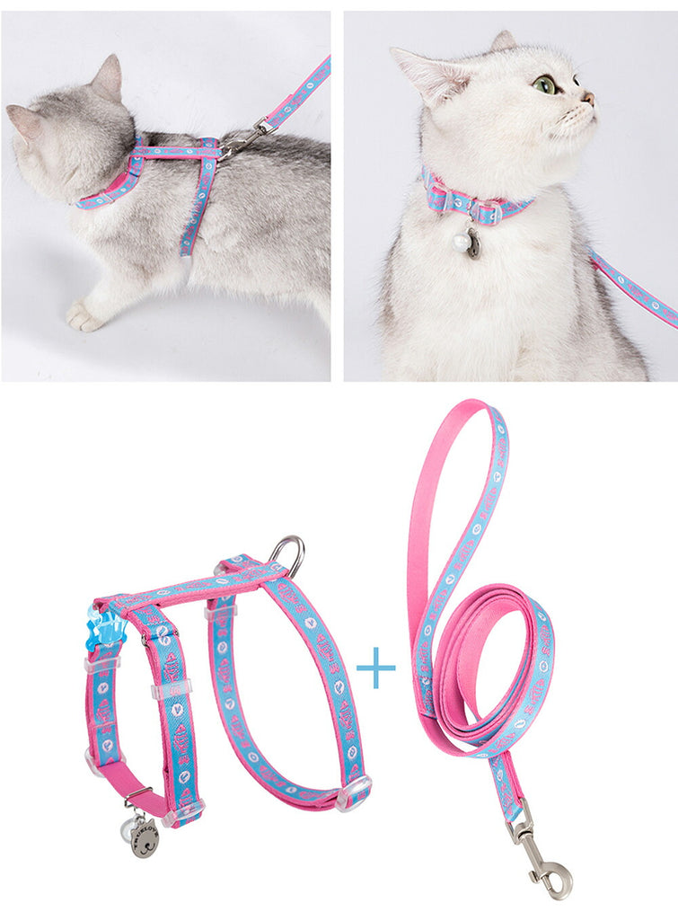 猫ハーネスソフトホールド軽量負担の少ない簡単にゃんチャームニャンベル超小型犬にも