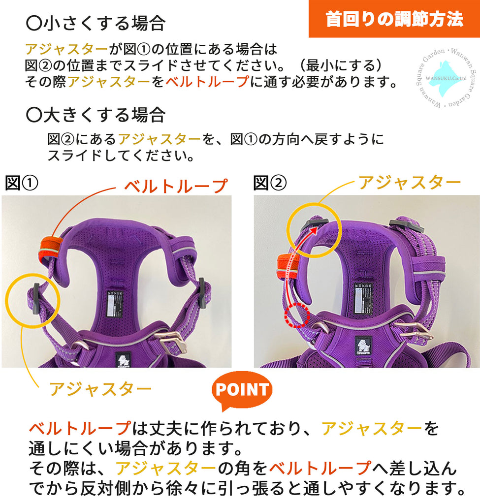 犬ハーネス犬用ハーネス胴輪ソフトパッド簡単装着快適軽量大型犬小型犬送料無料ハンドルハーネス改良版イージークリックハーネス