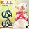 和柄花柄犬ハーネスTrueloveブランド頭を通さず着脱付けやすい便利ハンドル丈夫かわいい軽量人気Newハンドルフローラルハーネス
