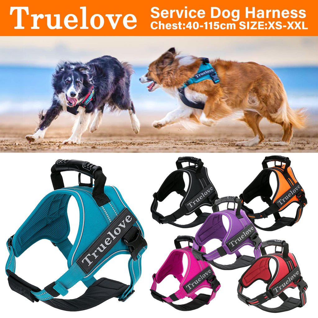 犬ハーネス中型犬大型犬用ハンドル付き胴輪Trueloveブランドアウトドアつけやすいクッションソフトパッド簡単装着快適アウトドアペットハーネス