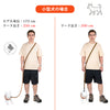 Truelove多機能ユニバーサルリード小型犬向け250cm・200cm比較着用イメージ（男性モデル）