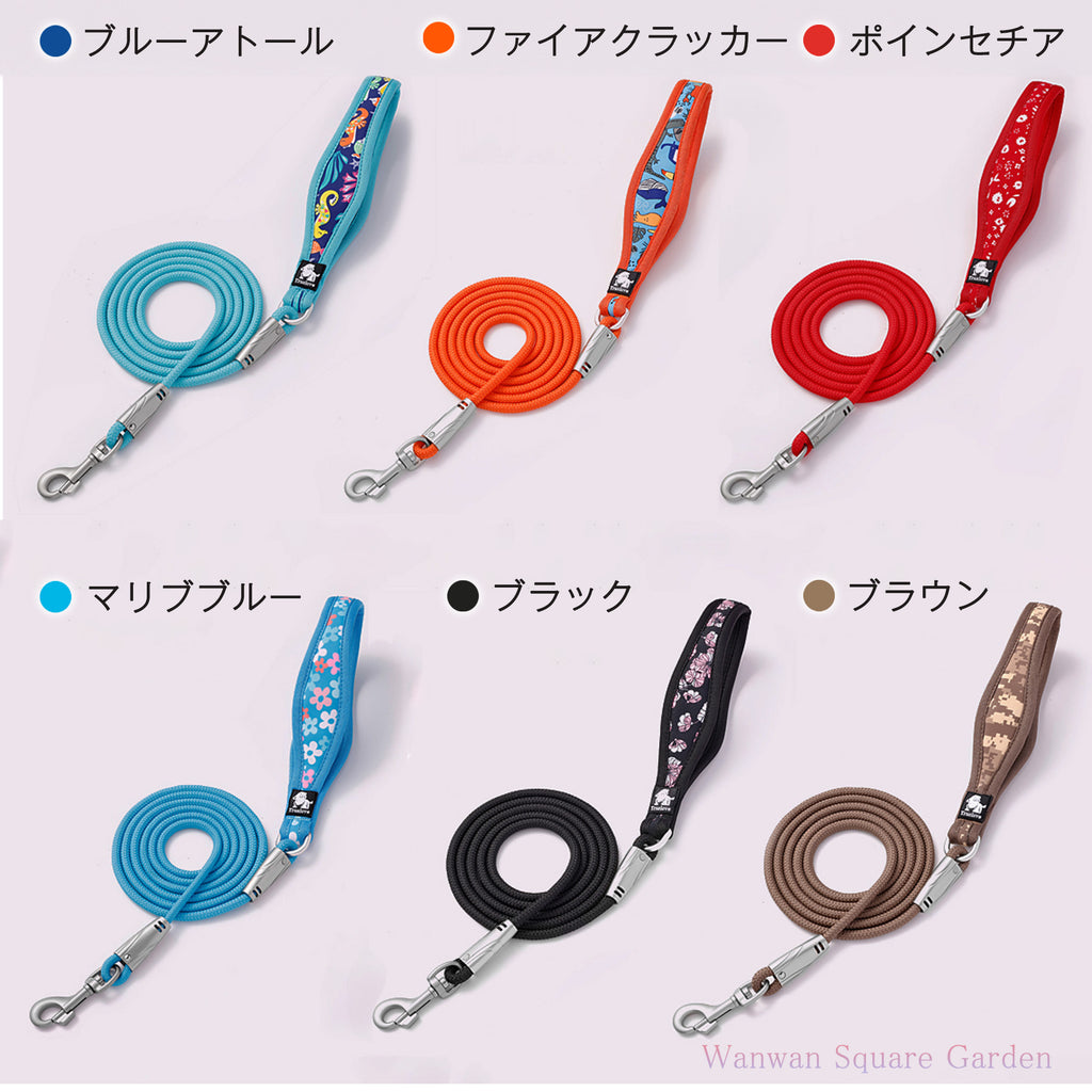 犬用リード小型犬大型犬Trueloveブランド柔らかい痛くない手に優しいかわいい中型犬ネオプレンハンドルハッピーパターンリード