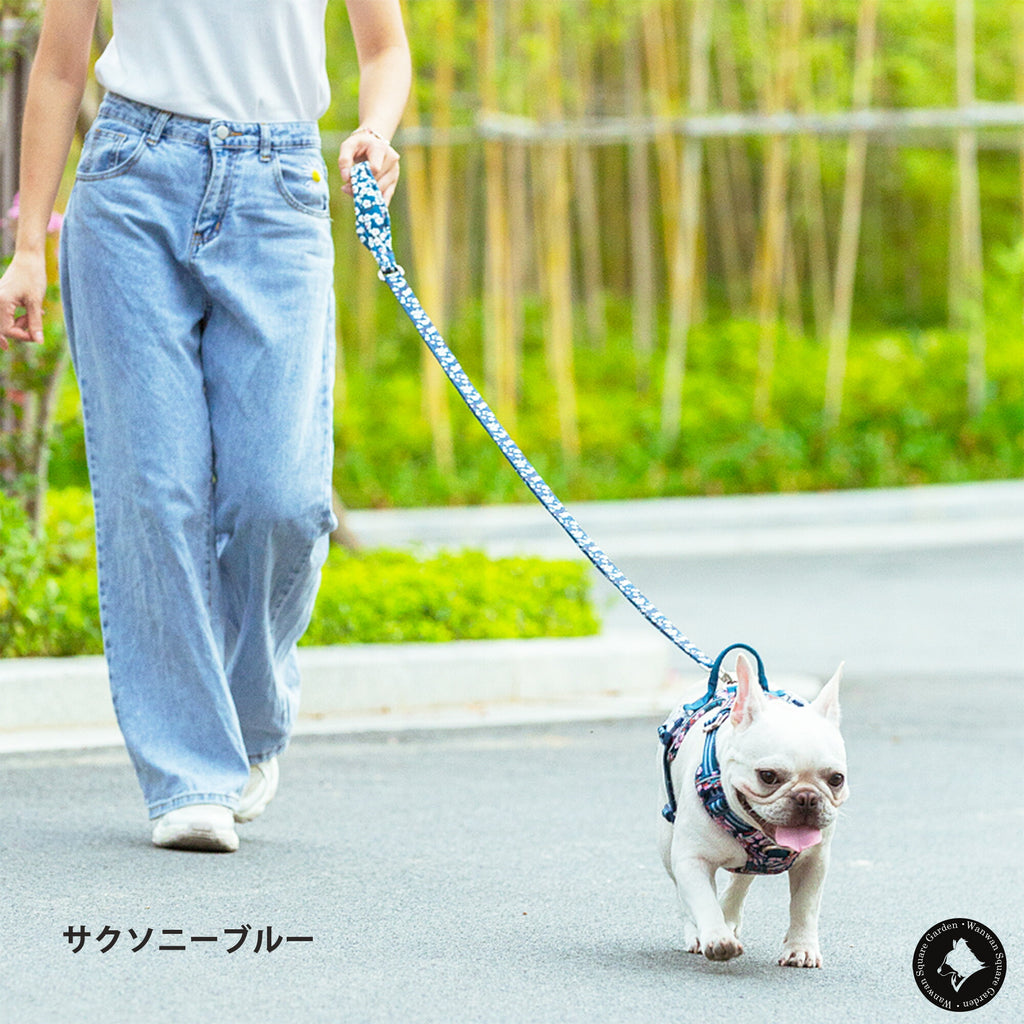 犬リード手が痛くならないやわらかいTrueloveブランド衝撃吸収便利6つの持ち手丈夫かわいい軽量人気Newマルチハンドルリード和柄花柄
