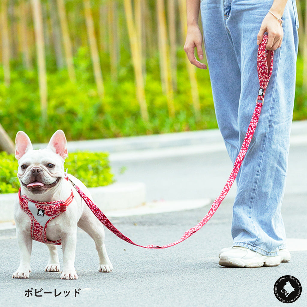 犬リード手が痛くならないやわらかいTrueloveブランド衝撃吸収便利6つの持ち手丈夫かわいい軽量人気Newマルチハンドルリード和柄花柄