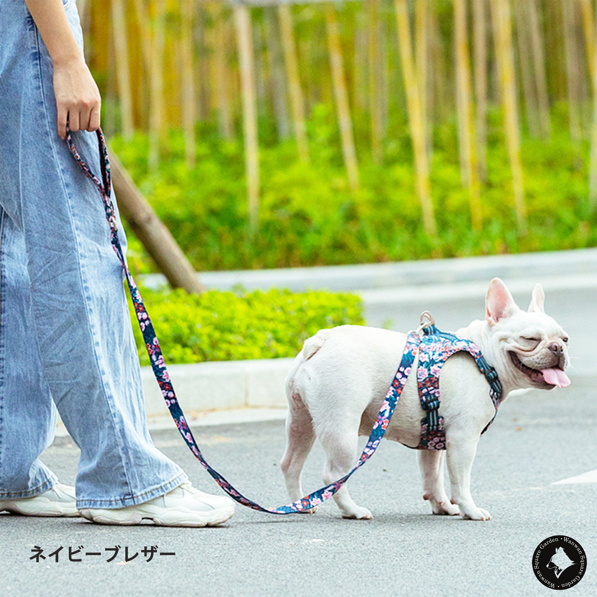 犬リード手が痛くならないやわらかいTrueloveブランド衝撃吸収便利6つの持ち手丈夫かわいい軽量人気Newマルチハンドルリード和柄花柄