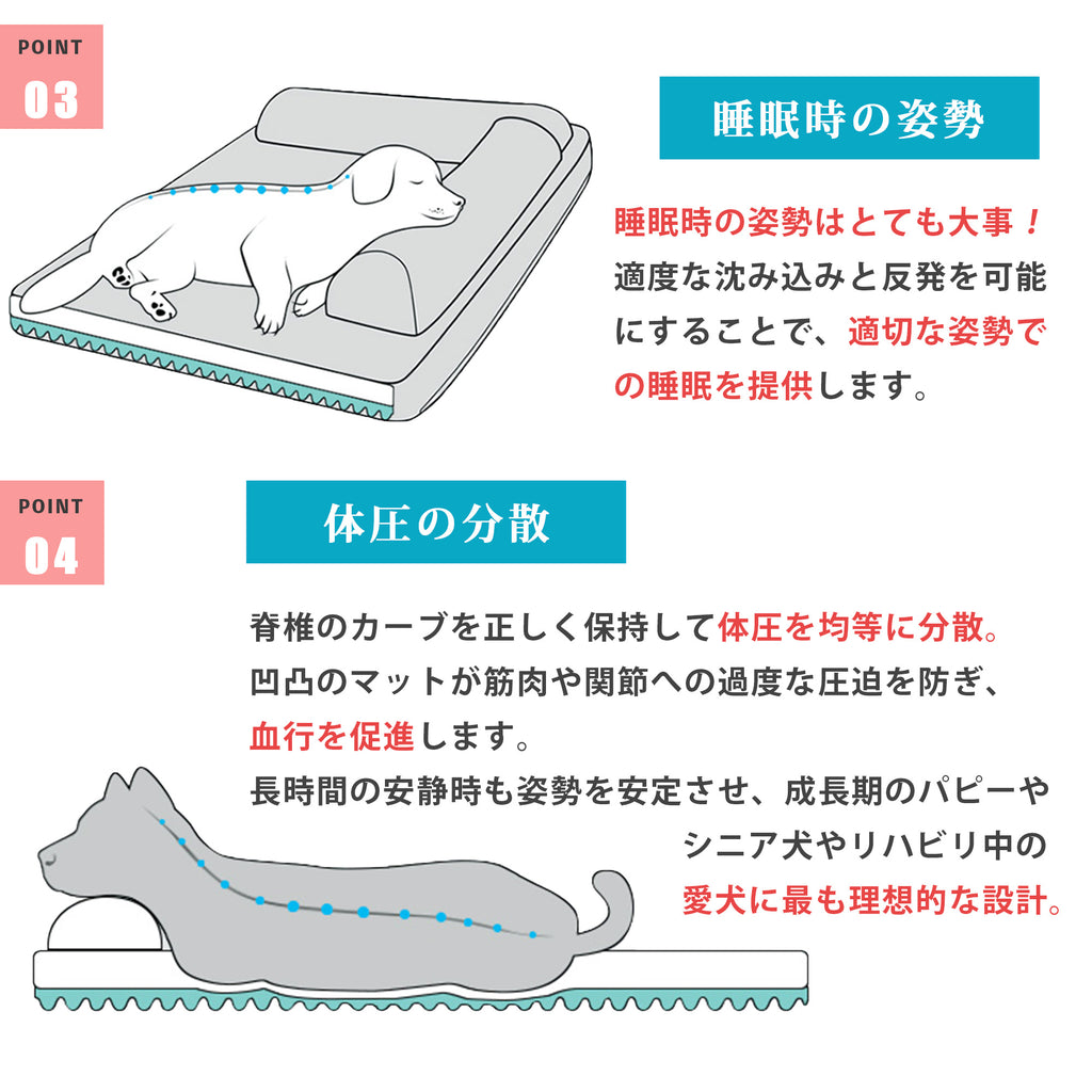 体圧分散で正しい姿勢をサポート脊椎カーブを自然に保ち快適な睡眠を実現