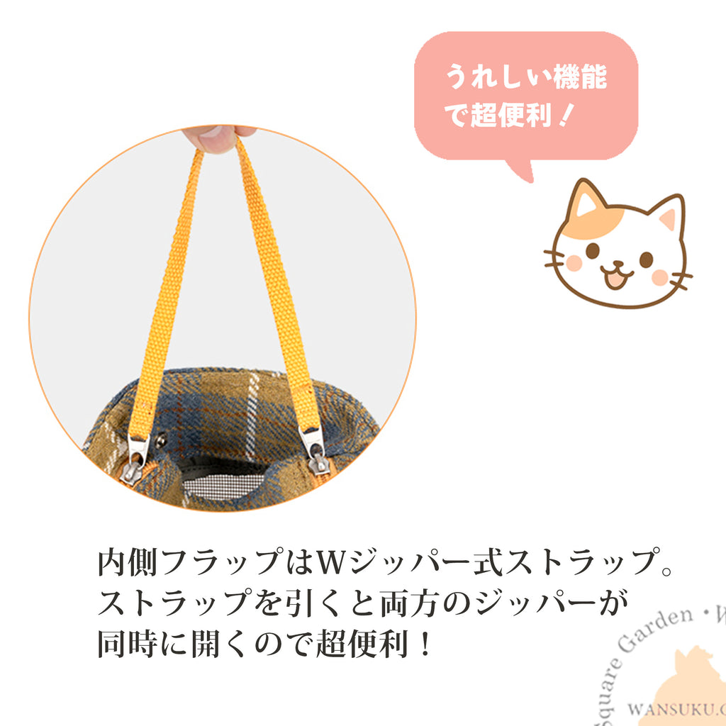 シンプルで使いやすい男女兼用デザイン猫犬用ペットキャリーバッグ