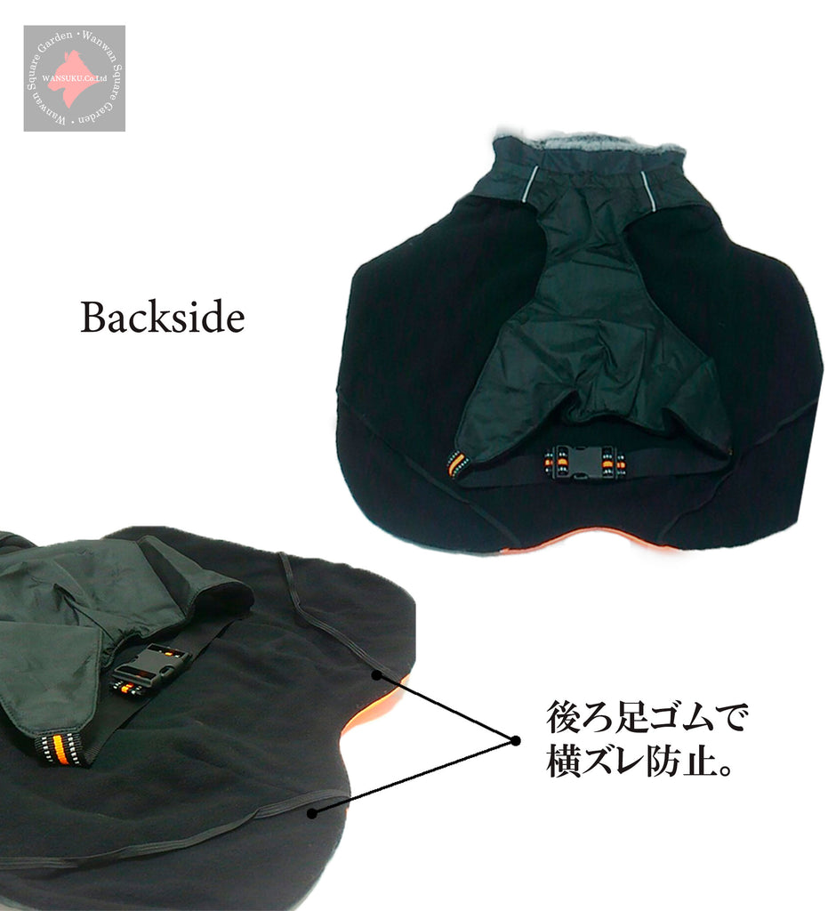 犬用防寒服 冬用コート 小型犬 中型犬 大型犬用 反射素材 簡単着脱 フリース裏地付き
